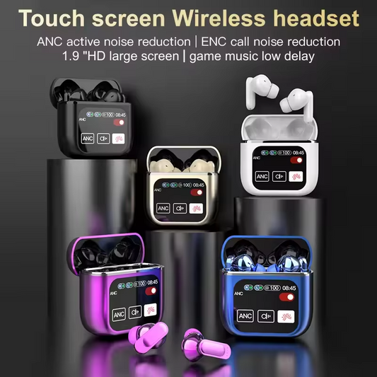 Earbuds  SE-60 Full Color Touch Screen Earphones ANC+ENC Noise Cancelling Wireless Earphones with Wallpaper Switching Function