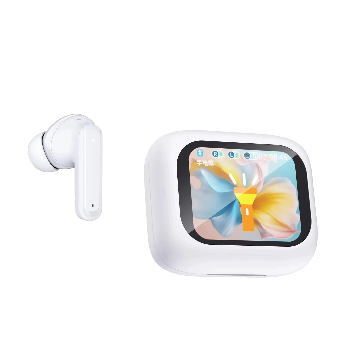 Earbuds  V10 LCD Full Color Touch Screen Earbuds TWS ANC+ENC Noise Canceling Wireless Earphones with Voice Assistant Function - My Store