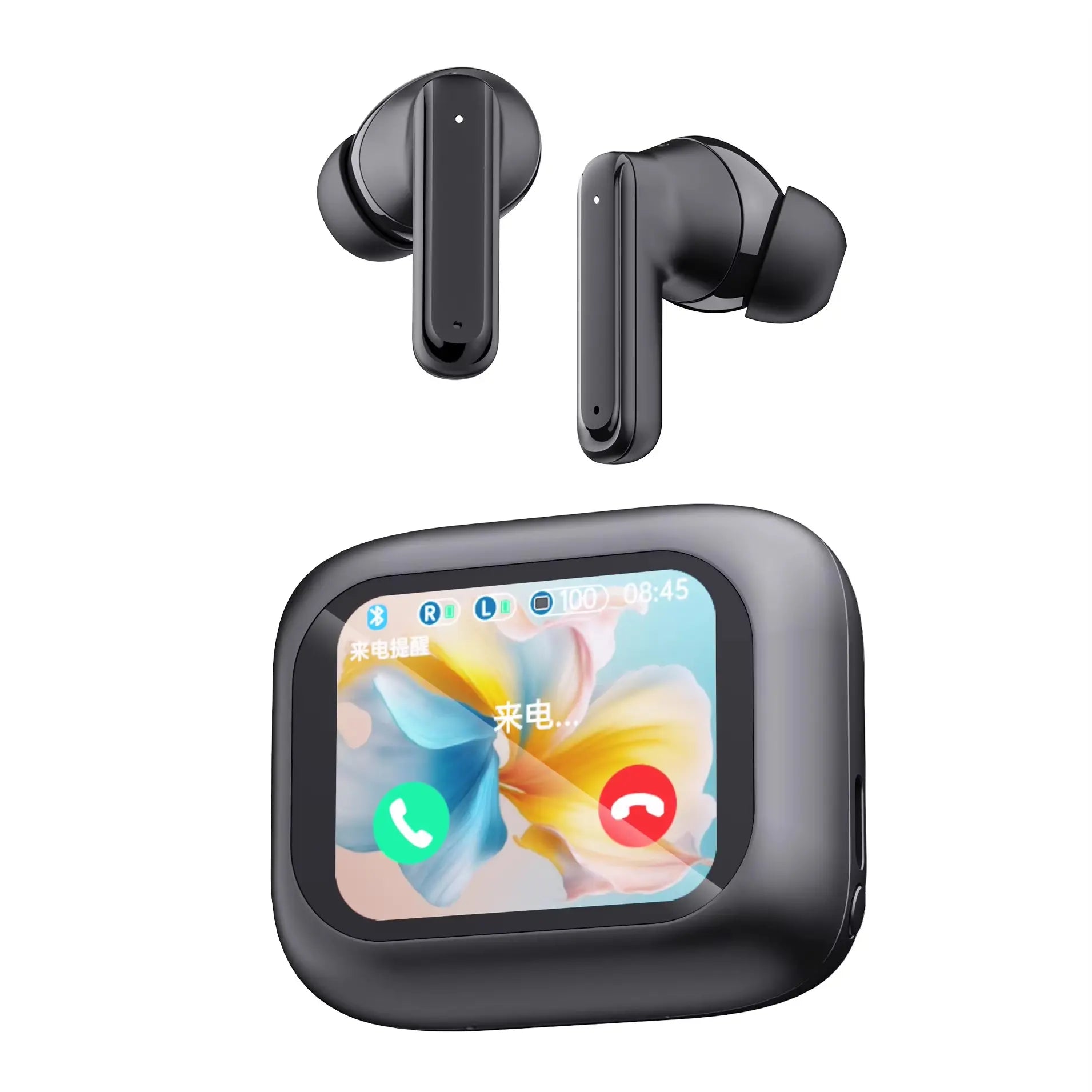 Earbuds  V10 LCD Full Color Touch Screen Earbuds TWS ANC+ENC Noise Canceling Wireless Earphones with Voice Assistant Function - My Store