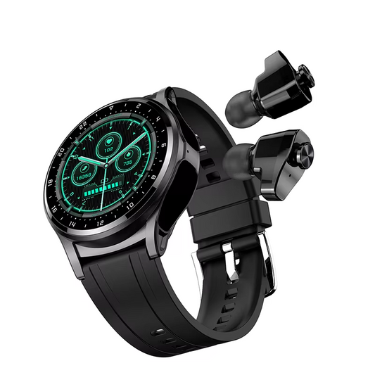 Earbuds GT66 1.39-inch 360*360 Resolution Ruiyu 8763EWE+TWS 2-in-1 BT Talking Smartwatch 100+ Sports Modes 2-in-1 Watch