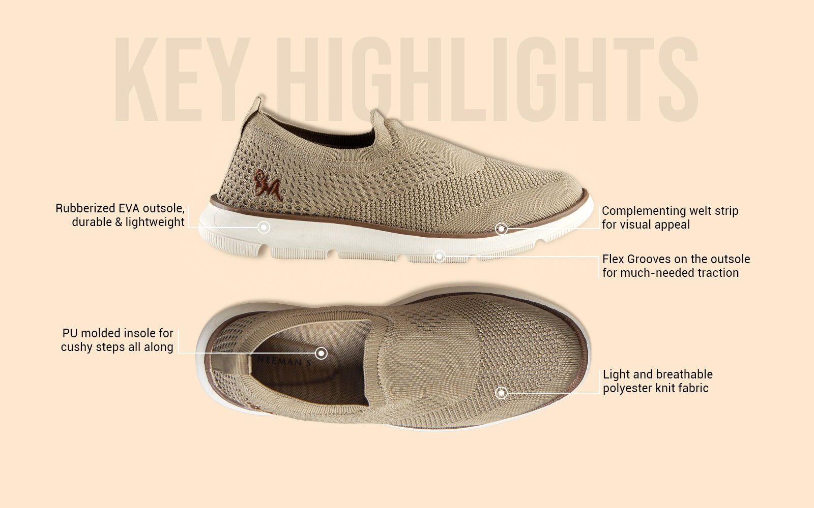 Dress Slip Ons : Beige by My Store