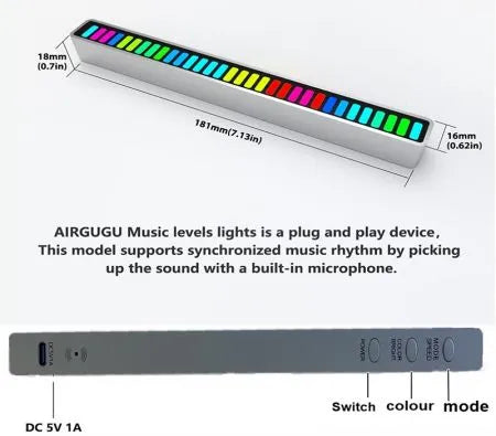 Tecmarx Smart RGB Rhythm Sound Bar