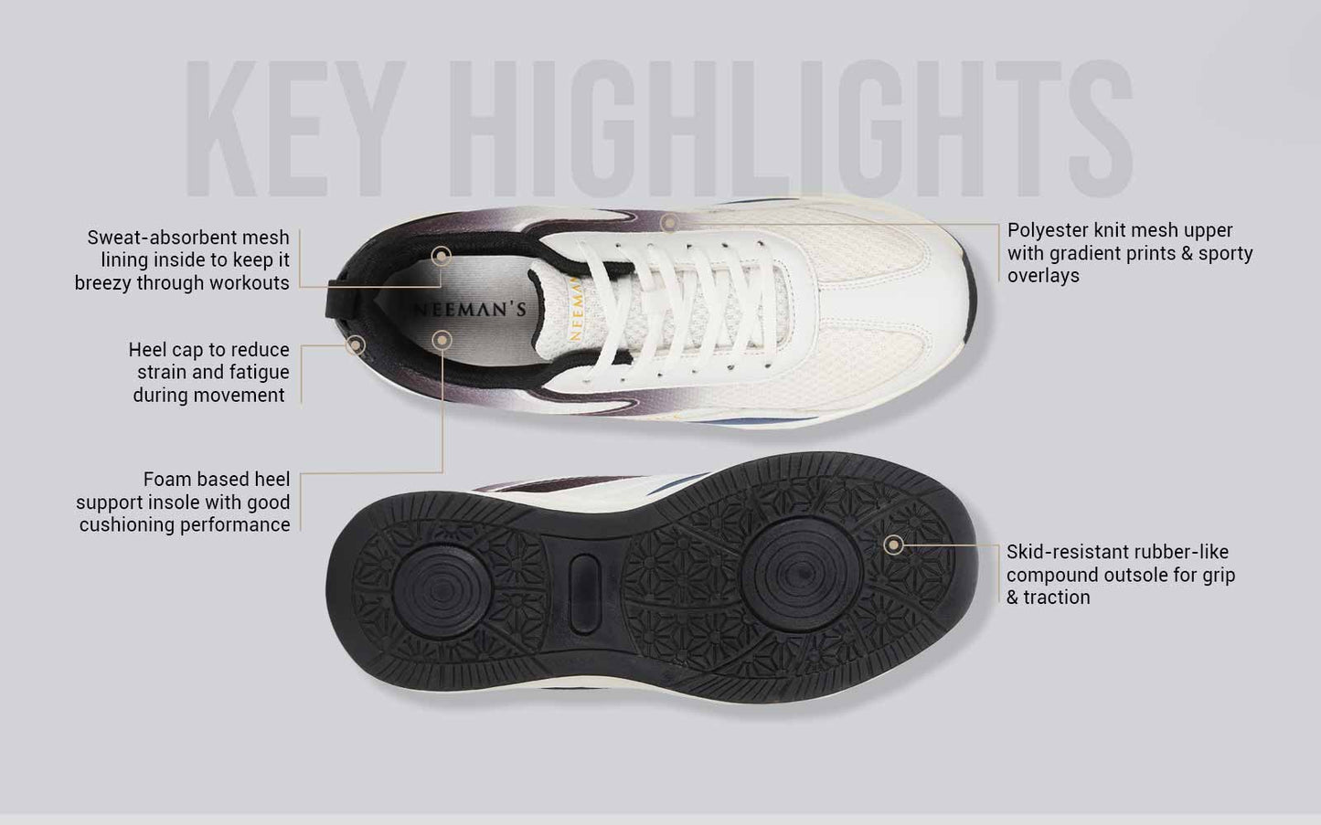 Light Trainers : White-Black by My Store