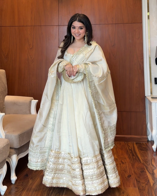 Neha's Off White Colour Trending Anarkali Suit Set by My Store