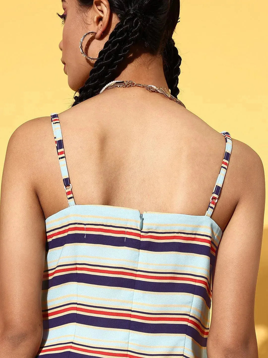 Multicoloured Printed Georgette Jumpsuit by My Store