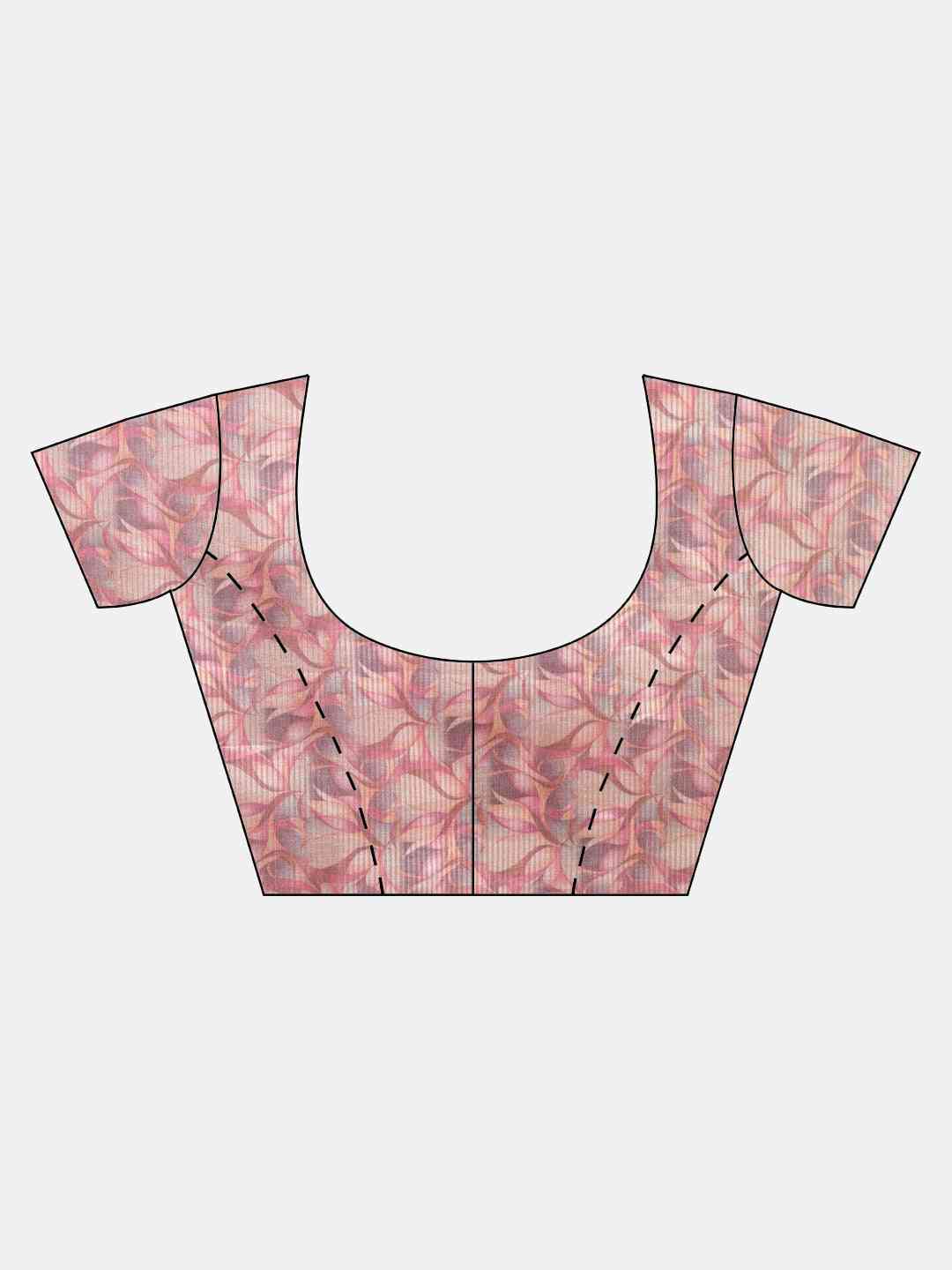 Maheshwari Muvel Floral Printed Saree With Zari Border by My Store