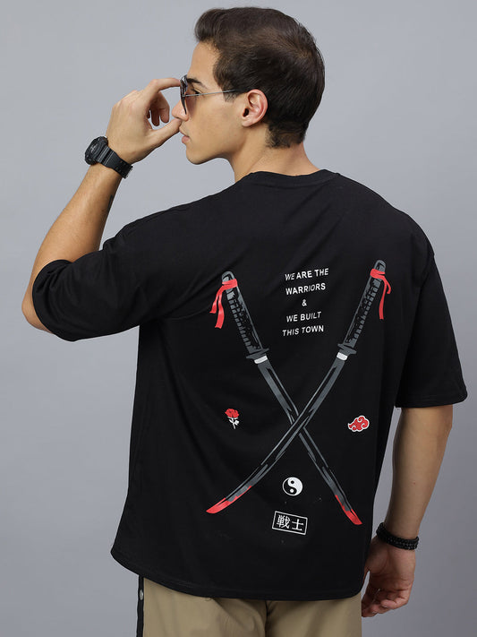 Crazy bee Oversize Back print T-shirt : WARRIOR
